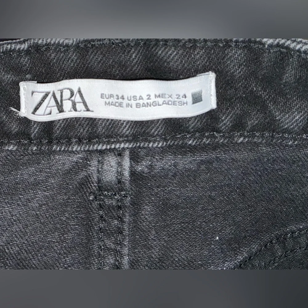 Zara Charcoal Denim Shorts